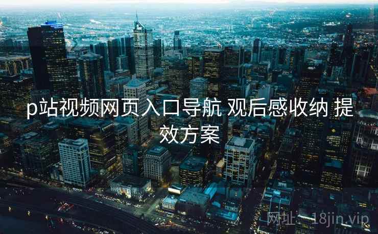 p站视频网页入口导航 观后感收纳 提效方案