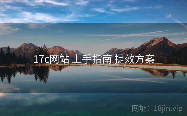 17c网站 上手指南 提效方案